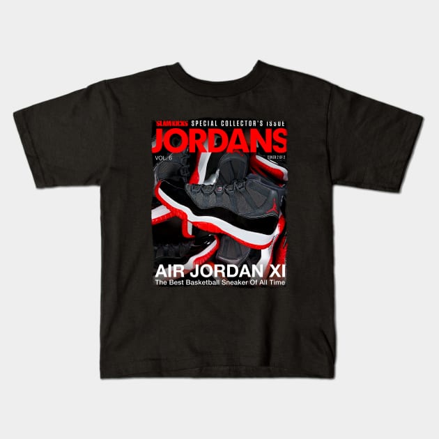 Jordans - SLAM Kids T-Shirt by Buff Geeks Art